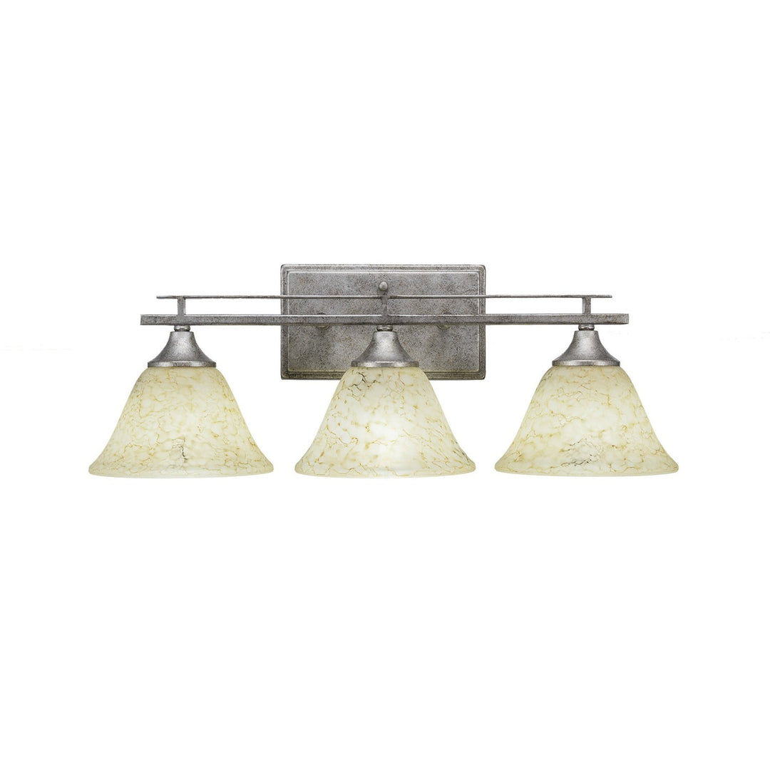 Toltec Uptowne 133-as-508 Bath Vanity Light 22 in. wide - Aged Silver