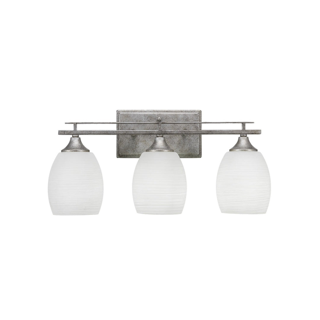 Toltec Uptowne 133-as-615 Bath Vanity Light 20 in. wide - Aged Silver