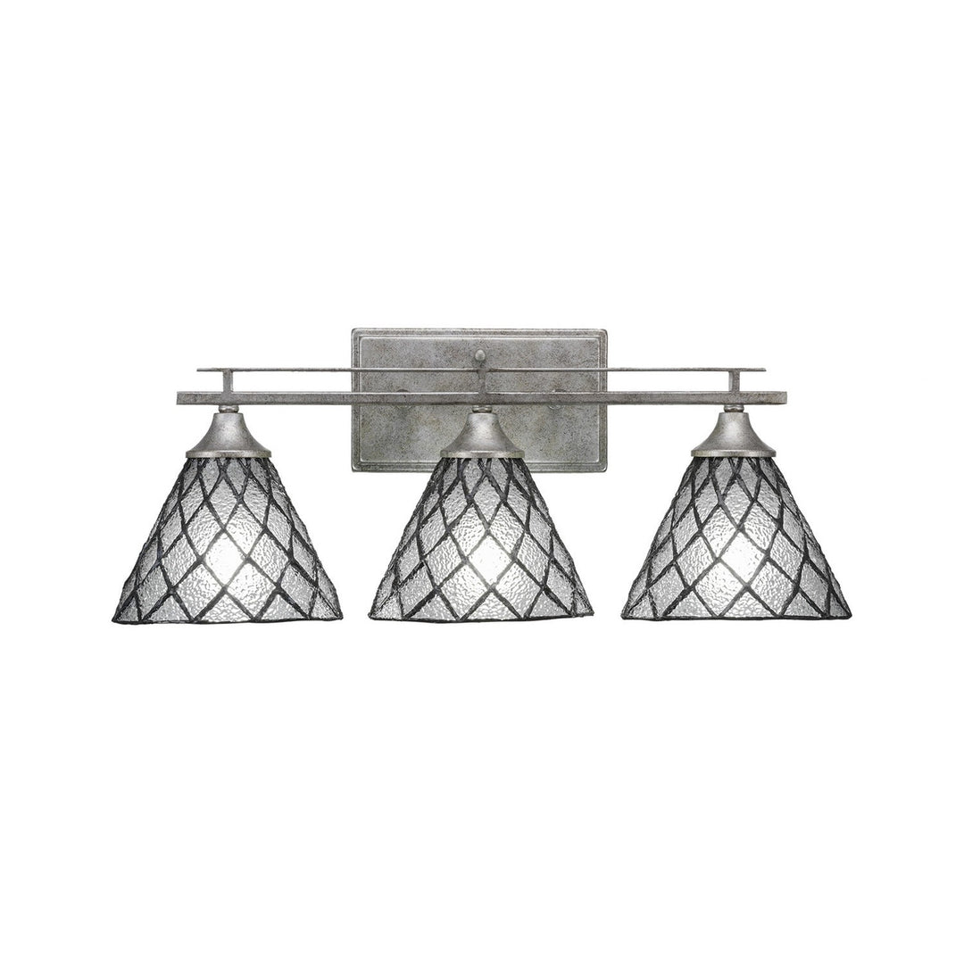 Toltec Uptowne 133-as-9185 Bath Vanity Light 22 in. wide - Aged Silver