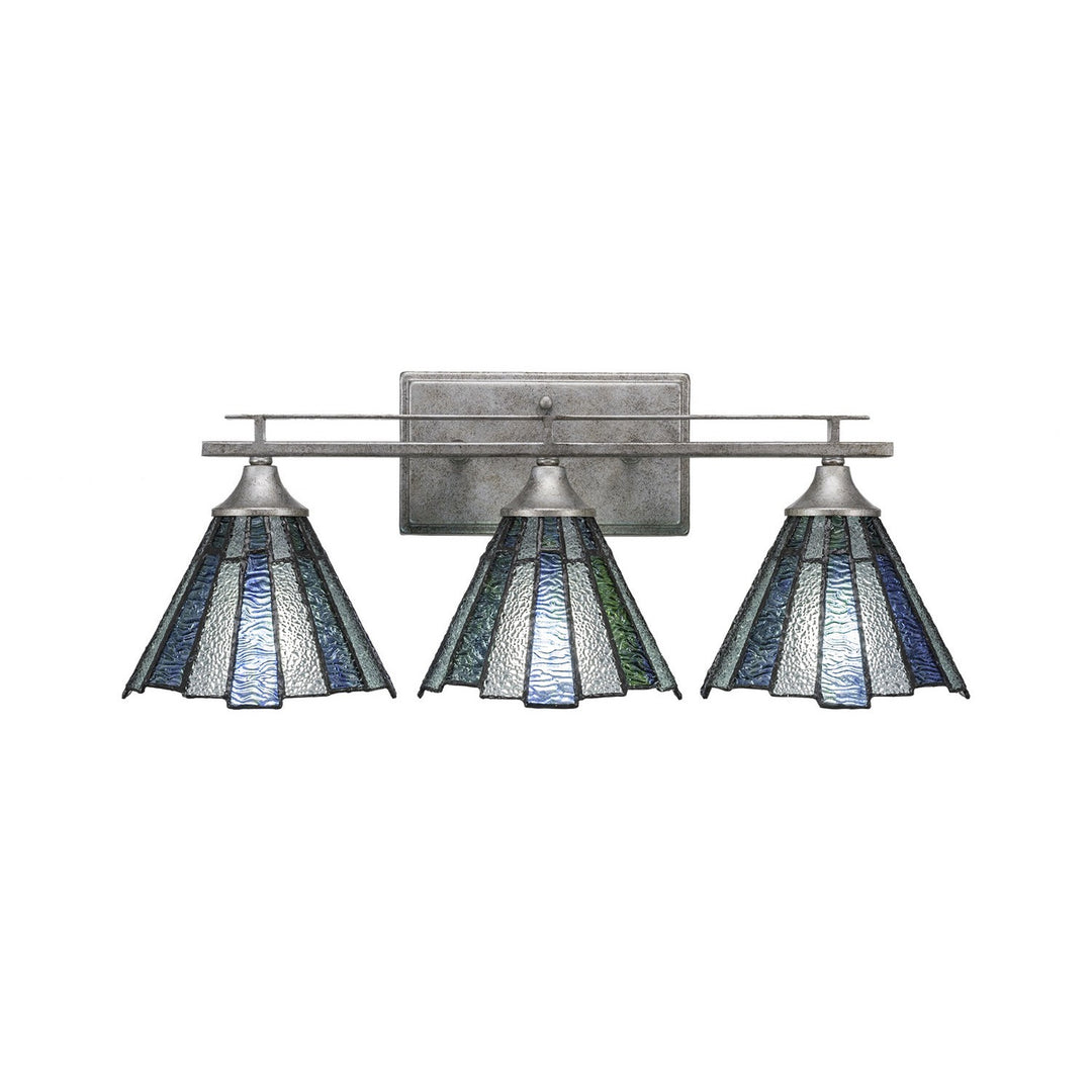 Toltec Uptowne 133-as-9325 Bath Vanity Light 22 in. wide - Aged Silver