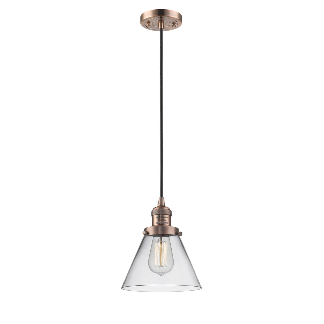 Innovations Franklin Restoration 201C-AC-G42-LED Pendant Light - Antique Copper