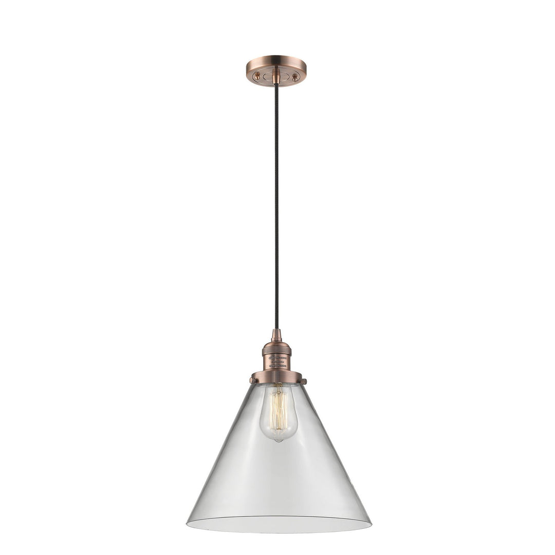 Innovations Franklin Restoration 201C-AC-G42-L-LED Pendant Light - Antique Copper