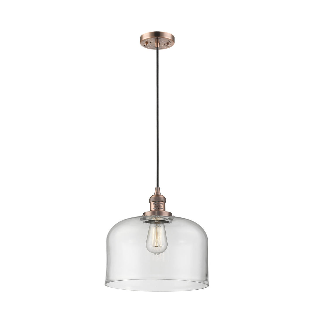 Innovations Franklin Restoration 201C-AC-G72-L-LED Pendant Light - Antique Copper