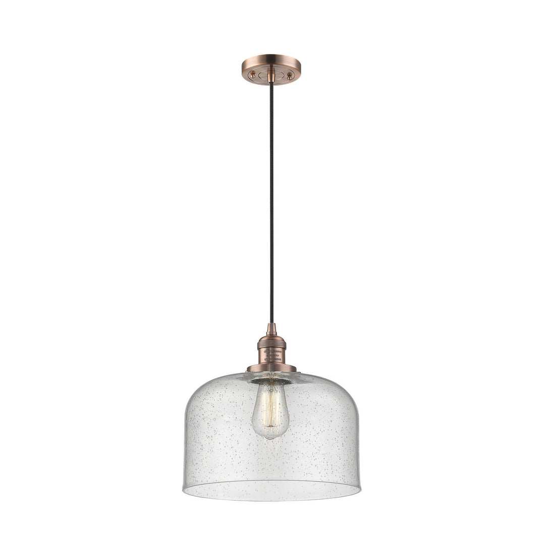 Innovations Franklin Restoration 201C-AC-G74-L-LED Pendant Light - Antique Copper