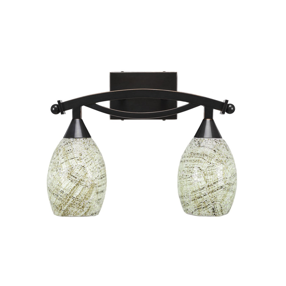 Toltec Bow 172-bc-5054 Bath Vanity Light 16 in. wide - Black Copper