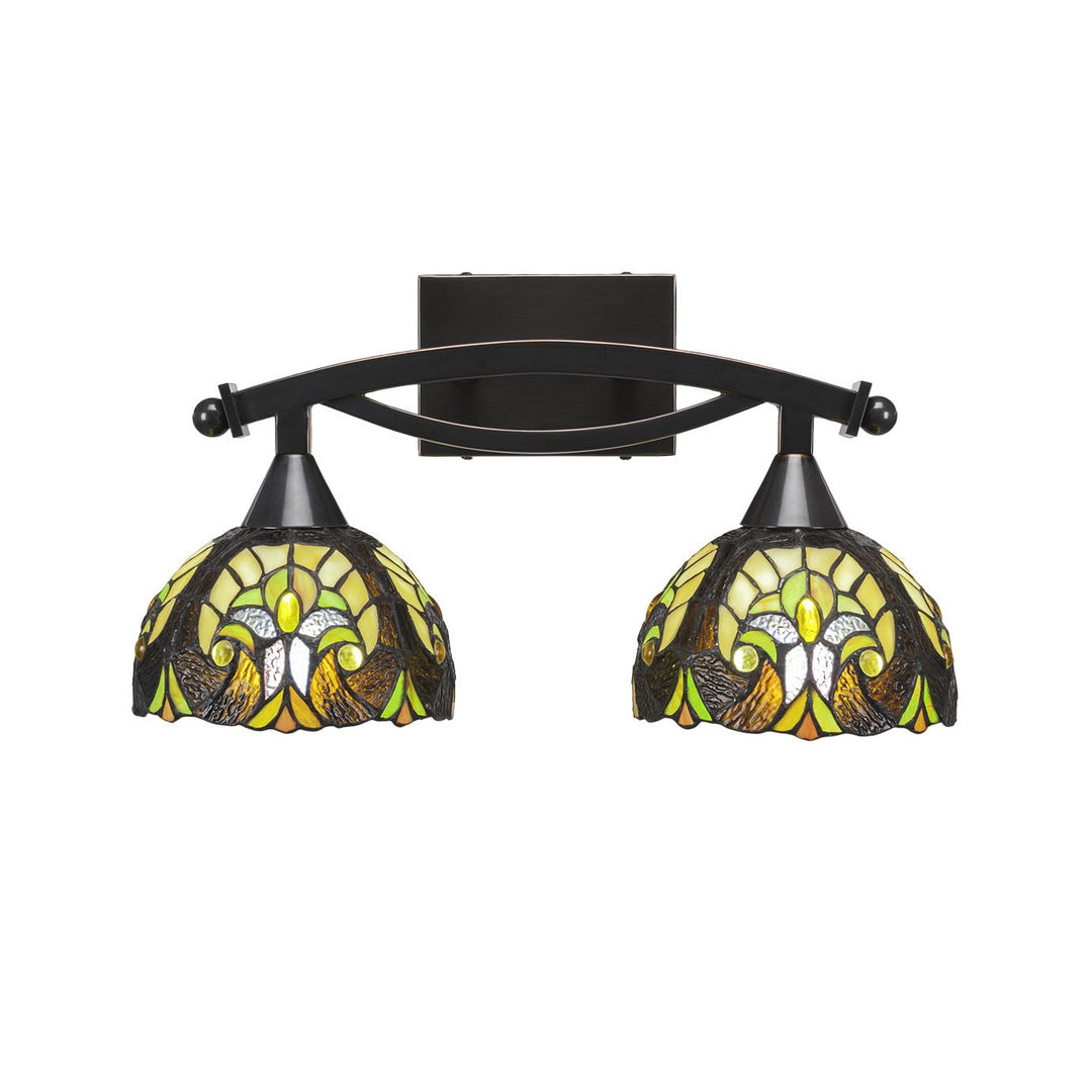 Toltec Bow 172-bc-9945 Bath Vanity Light 18 in. wide - Black Copper