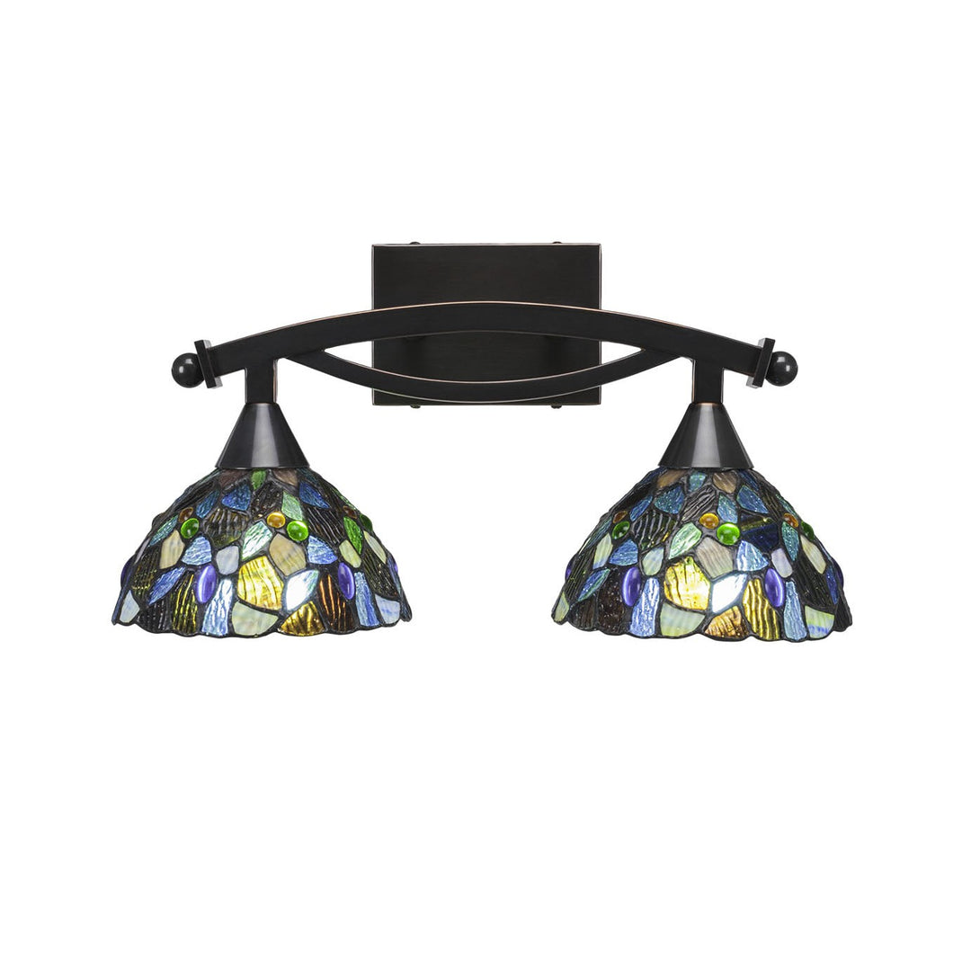 Toltec Bow 172-bc-9955 Bath Vanity Light 18 in. wide - Black Copper