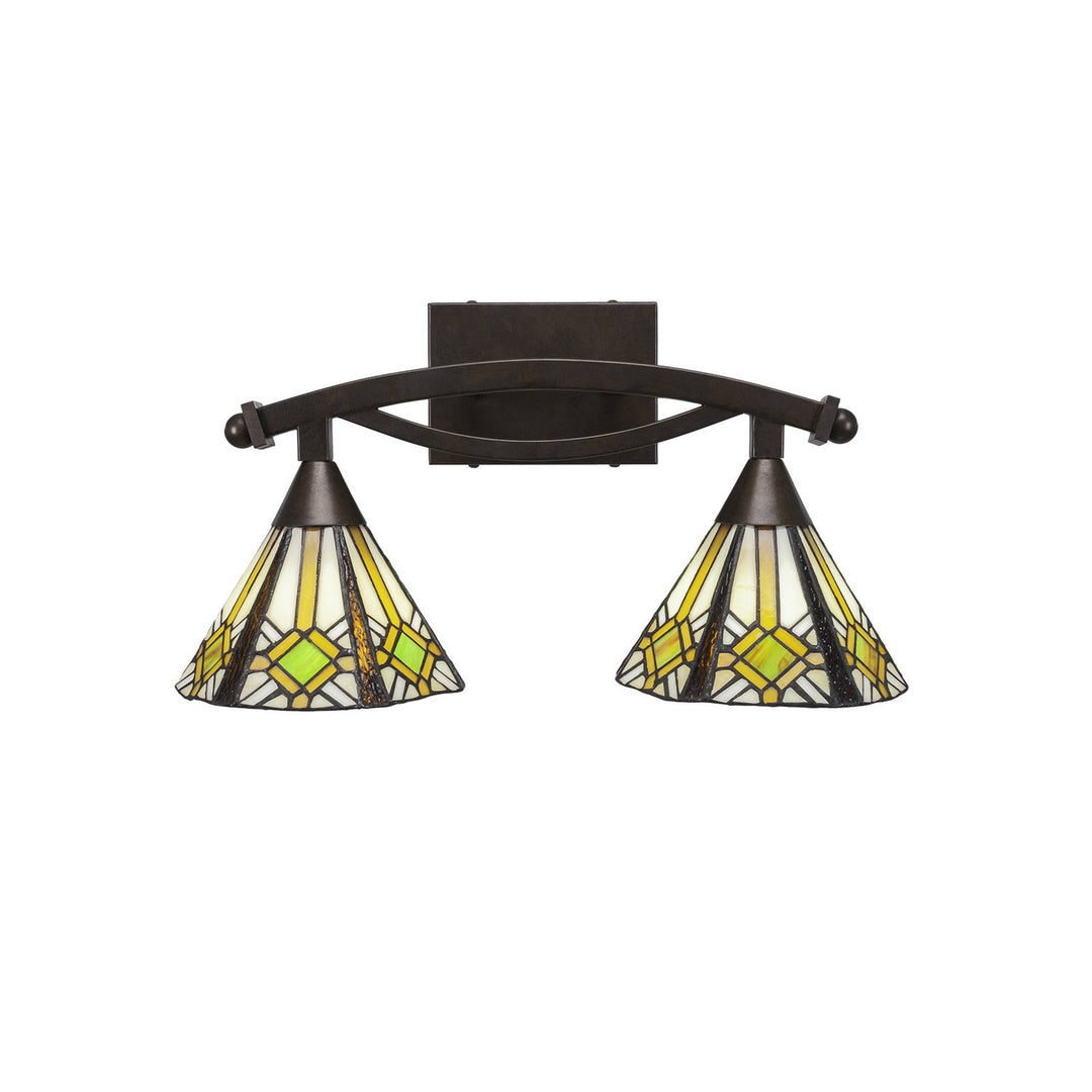 Toltec Bow 172-brz-9615 Bath Vanity Light 18 in. wide - Bronze