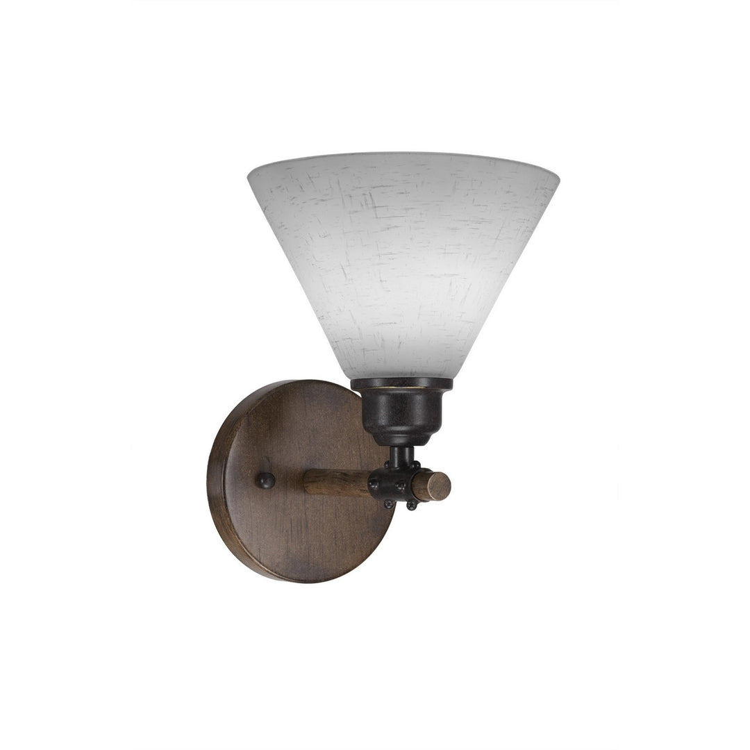 Toltec Blacksmith 1751-312 Wall Sconce Light - Painted Wood-Look & Dark Granite