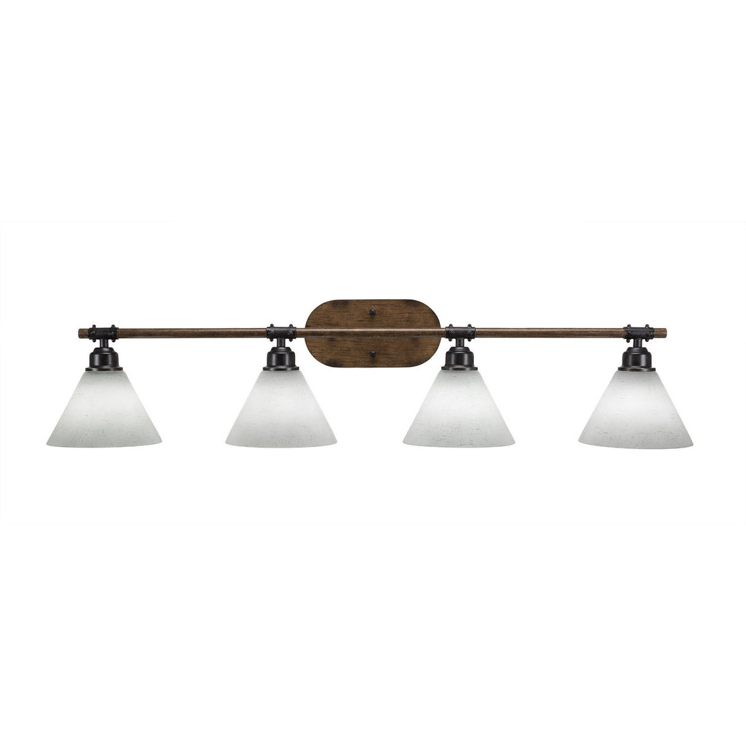 Toltec Blacksmith 1754-312 Bath Vanity Light 40 in. wide - Painted Wood-Look & Dark Granite