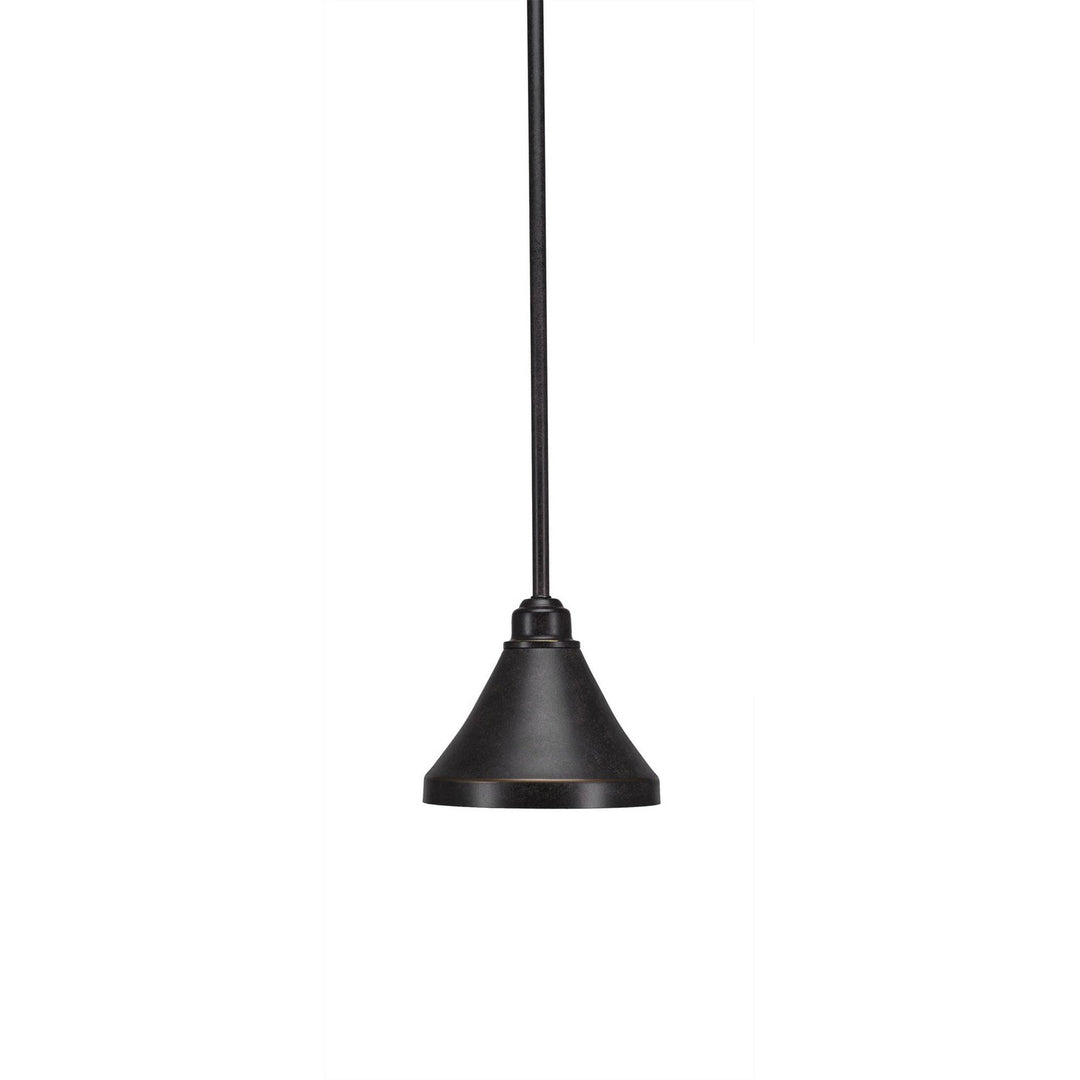 Toltec Blacksmith 1761-410-dg Pendant Light - Painted Wood-Look & Dark Granite