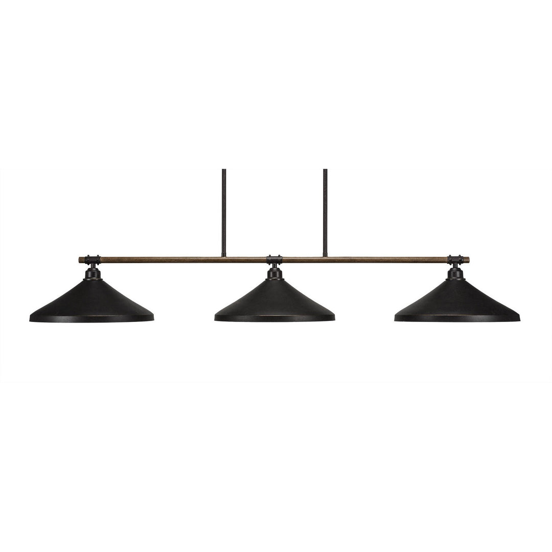 Toltec Blacksmith 1763-422-dg Pendant Light - Painted Wood-Look & Dark Granite