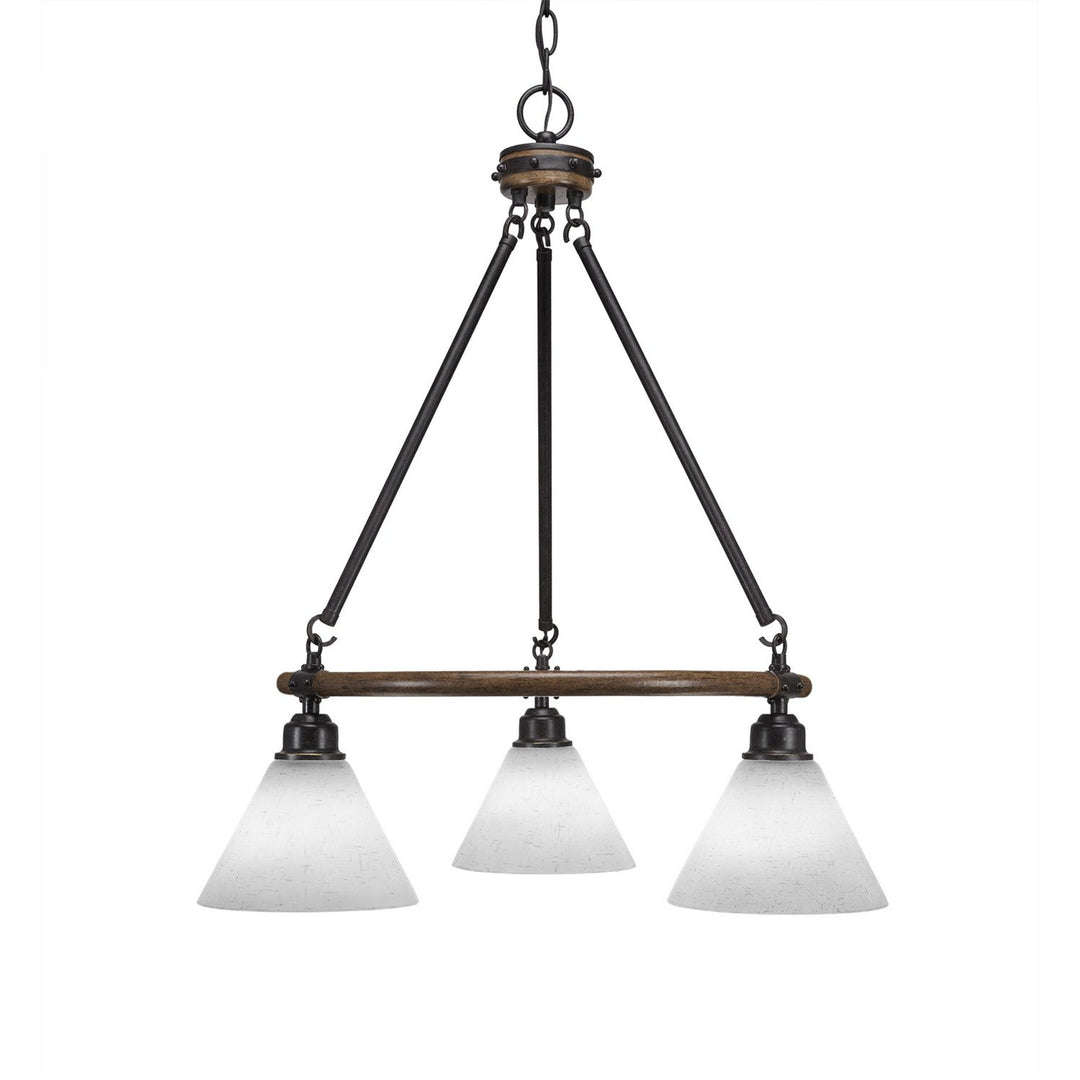 Toltec Blacksmith 1766-312 Chandelier Light - Painted Wood-Look & Dark Granite