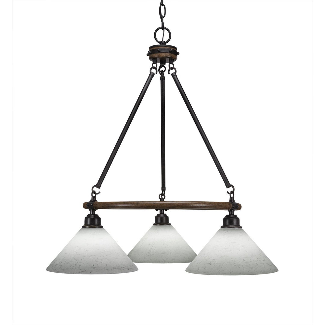 Toltec Blacksmith 1766-314 Chandelier Light - Painted Wood-Look & Dark Granite