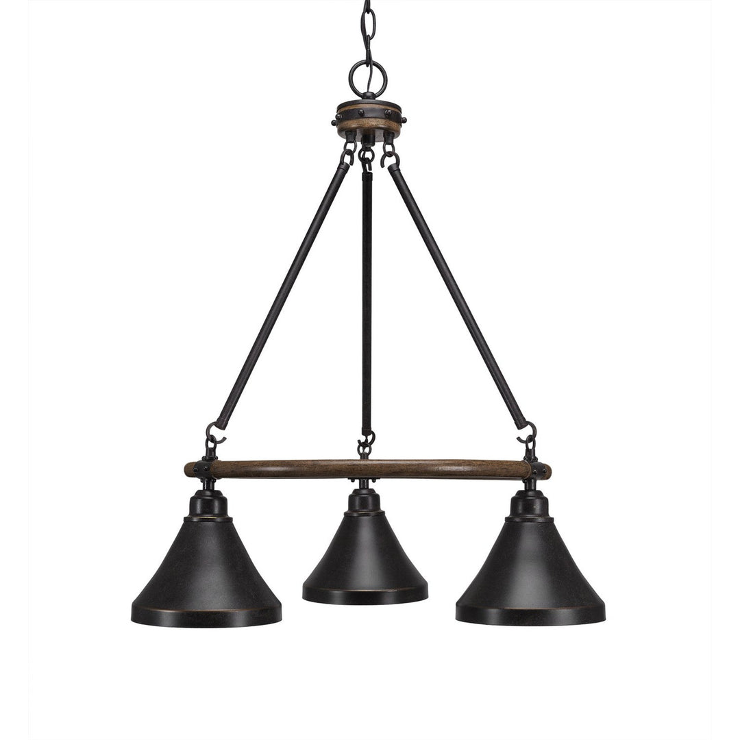 Toltec Blacksmith 1766-410-dg Chandelier Light - Painted Wood-Look & Dark Granite