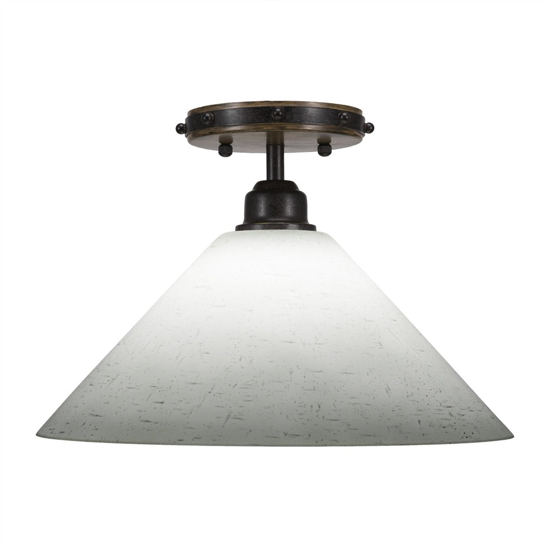 Toltec Blacksmith 1767-316 Ceiling Light - Painted Wood-Look & Dark Granite