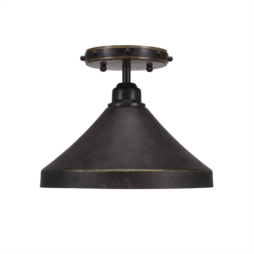 Toltec Blacksmith 1767-418-dg Ceiling Light - Painted Wood-Look & Dark Granite