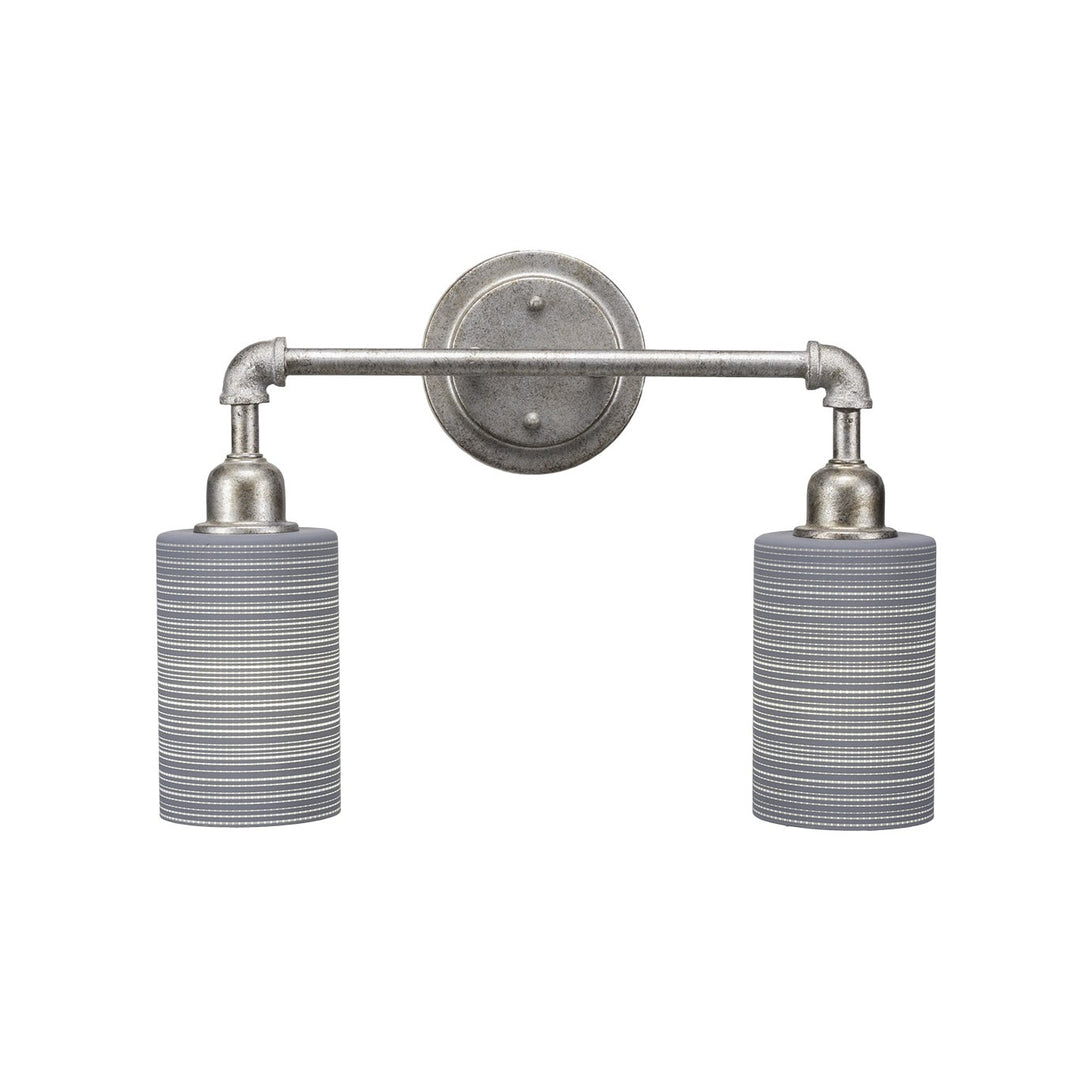 Toltec Vintage 182-as-4062 Bath Vanity Light 17 in. wide - Aged Silver