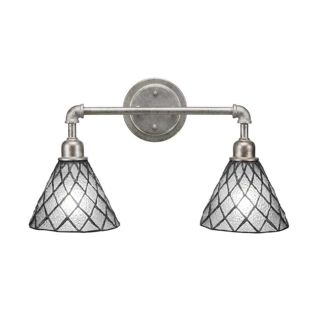 Toltec Vintage 182-as-9185 Bath Vanity Light 21 in. wide - Aged Silver