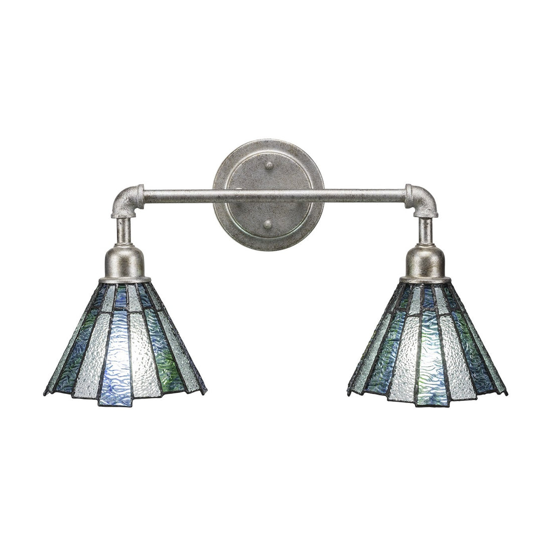 Toltec Vintage 182-as-9325 Bath Vanity Light 21 in. wide - Aged Silver