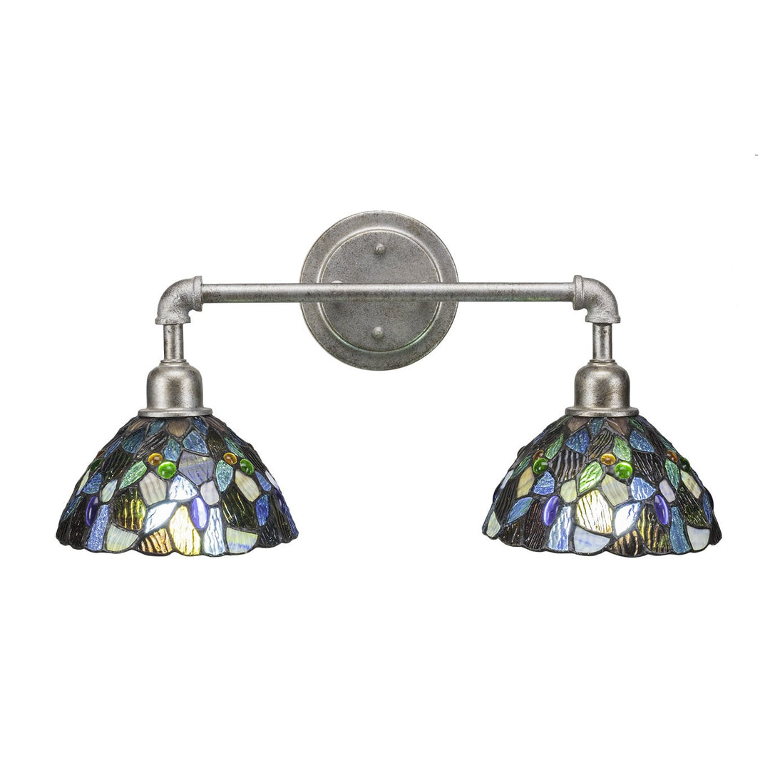 Toltec Vintage 182-as-9955 Bath Vanity Light 21 in. wide - Aged Silver