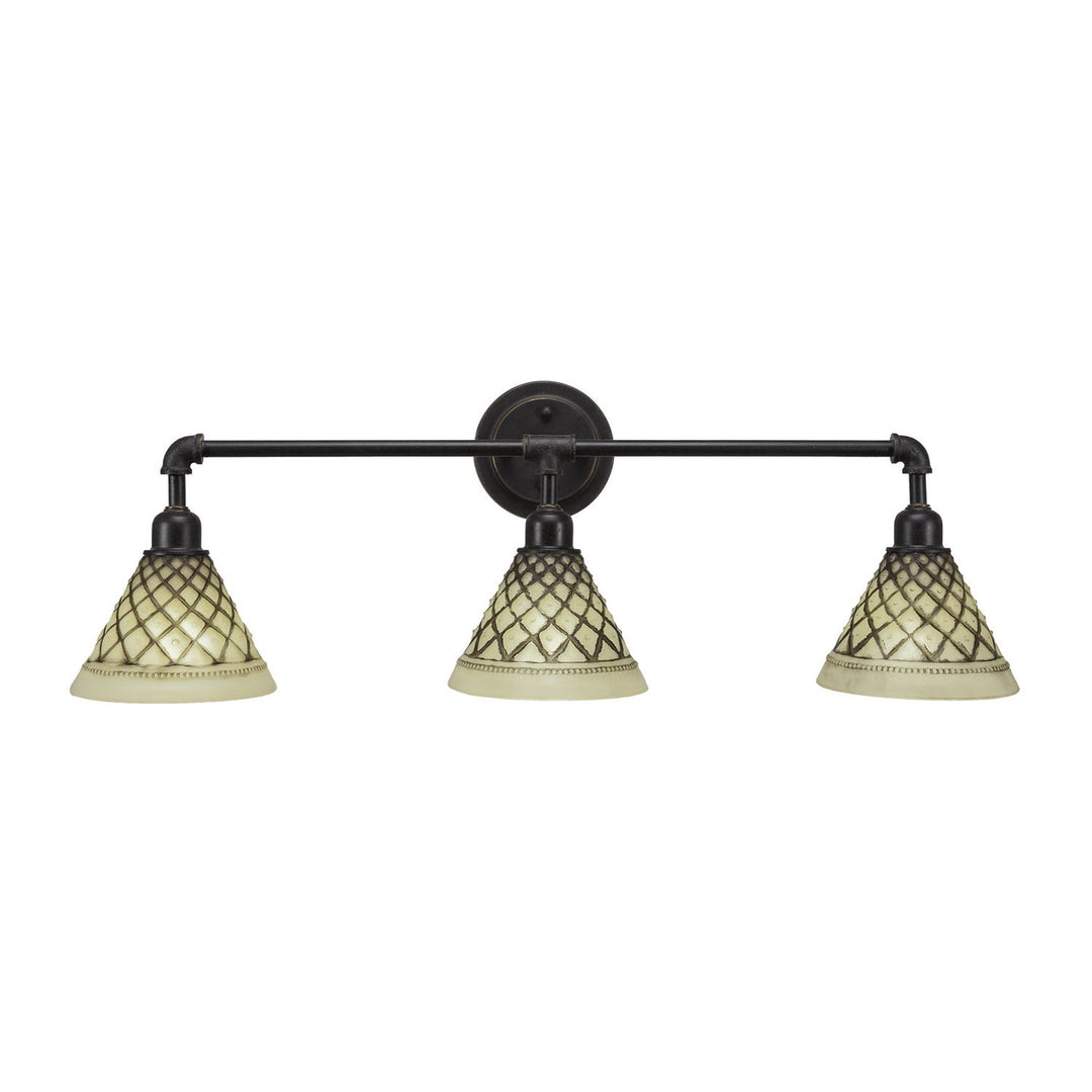 Toltec Vintage 183-dg-7185 Bath Vanity Light 34 in. wide - Dark Granite