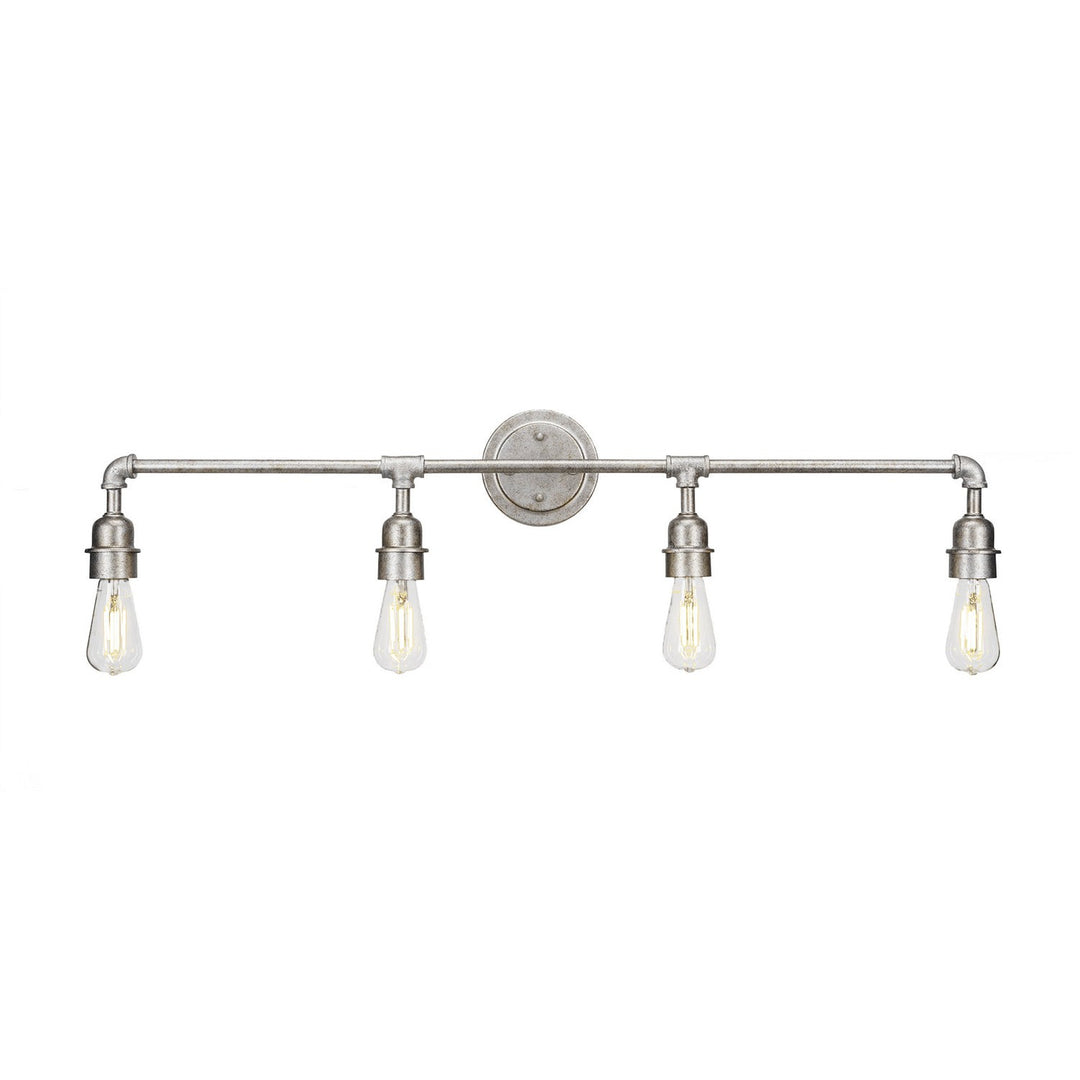 Toltec Vintage 184-as-led18c Bath Vanity Light 39 in. wide - Aged Silver
