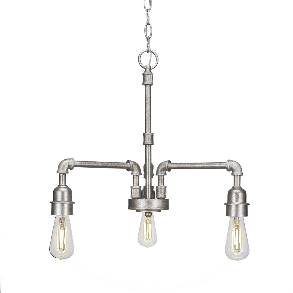 Toltec Vintage 283-as-led18c Chandelier Light - Aged Silver