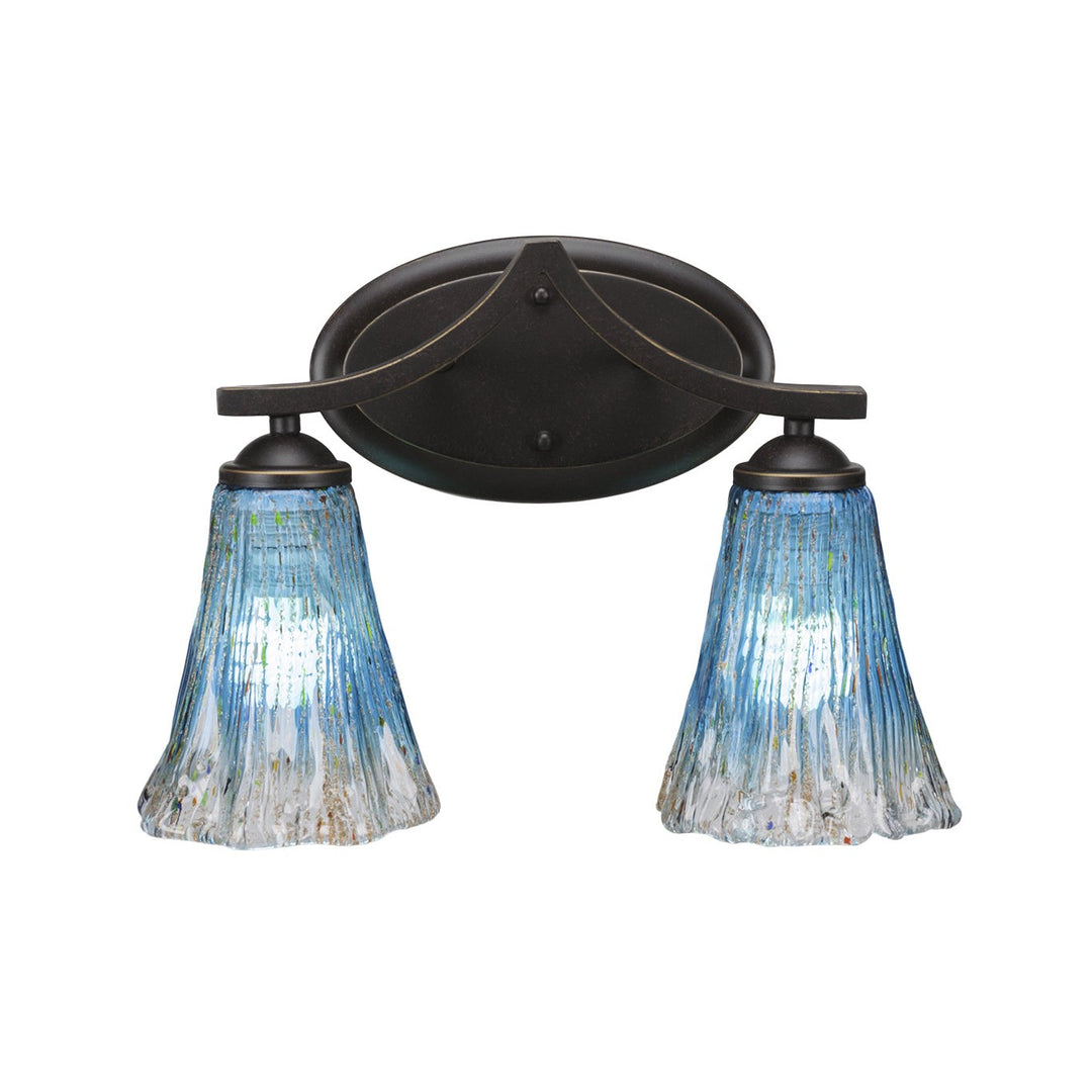 Toltec Zilo 552-dg-725 Bath Vanity Light 15 in. wide - Dark Granite