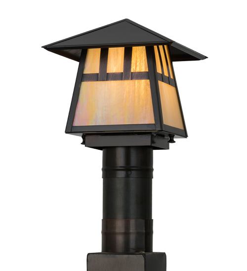 Meyda Tiffany Lighting 92517 Stillwater One Light Post Mount Outdoor Bronze / Dark