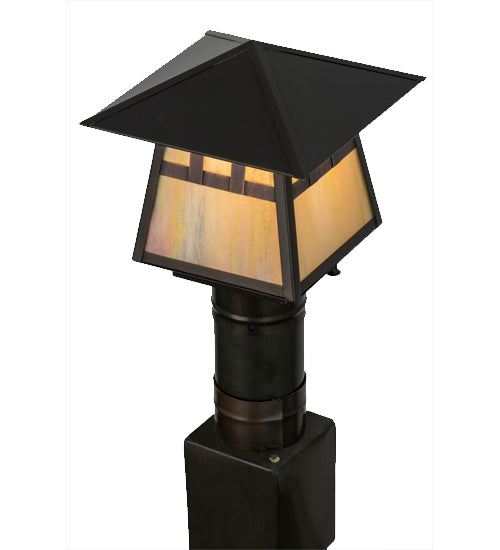 Meyda Tiffany Lighting 92517 Stillwater One Light Post Mount Outdoor Bronze / Dark