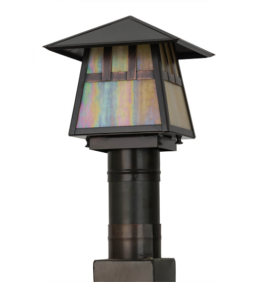 Meyda Tiffany Lighting 92517 Stillwater One Light Post Mount Outdoor Bronze / Dark