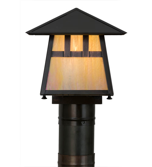 Meyda Tiffany Lighting 92517 Stillwater One Light Post Mount Outdoor Bronze / Dark