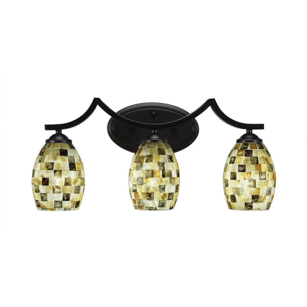 Toltec Zilo 553-mb-408 Bath Vanity Light 22 in. wide - Matte Black