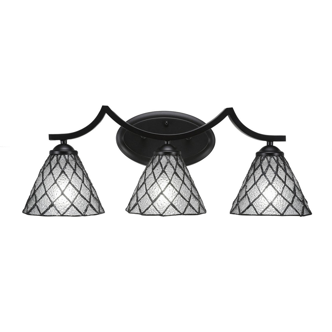 Toltec Zilo 553-mb-9185 Bath Vanity Light 24 in. wide - Matte Black