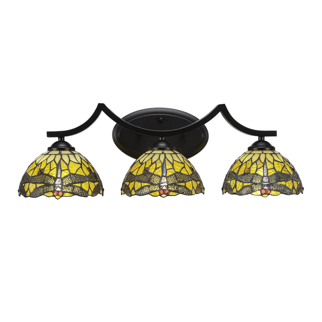 Toltec Zilo 553-mb-9465 Bath Vanity Light 25 in. wide - Matte Black