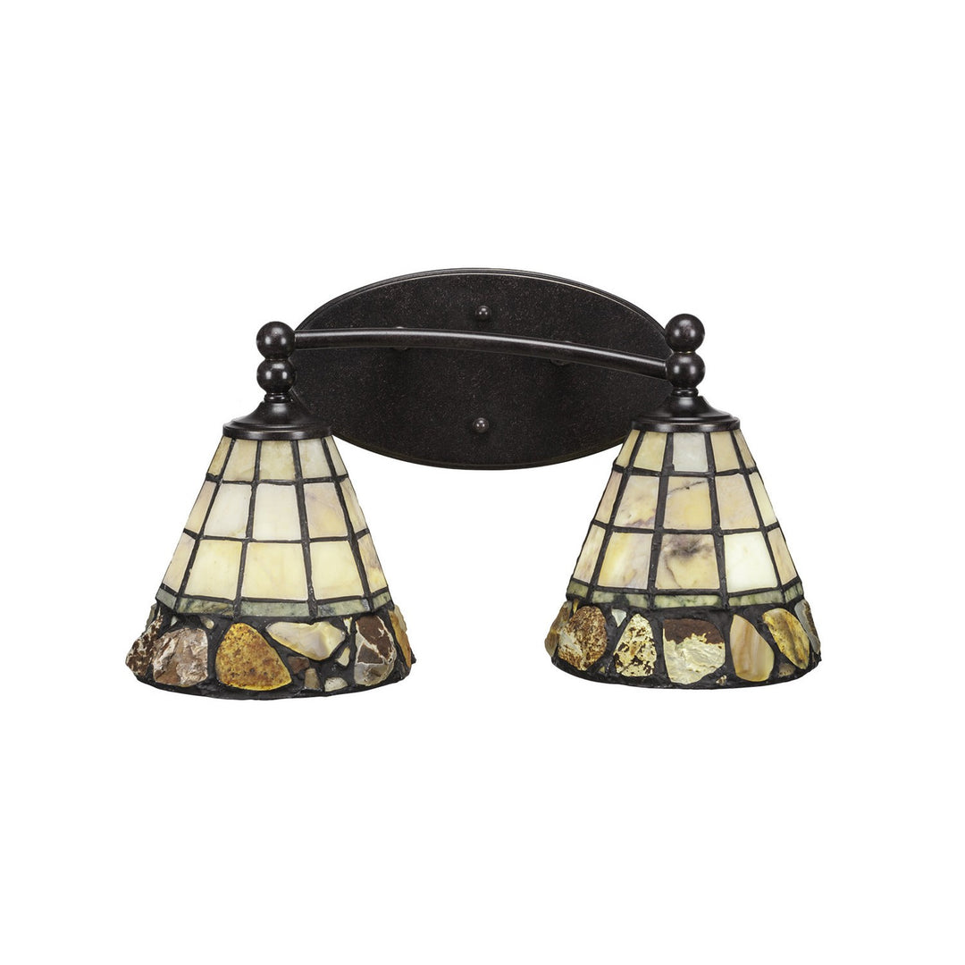 Toltec Capri 592-dg-9735 Bath Vanity Light 17 in. wide - Dark Granite