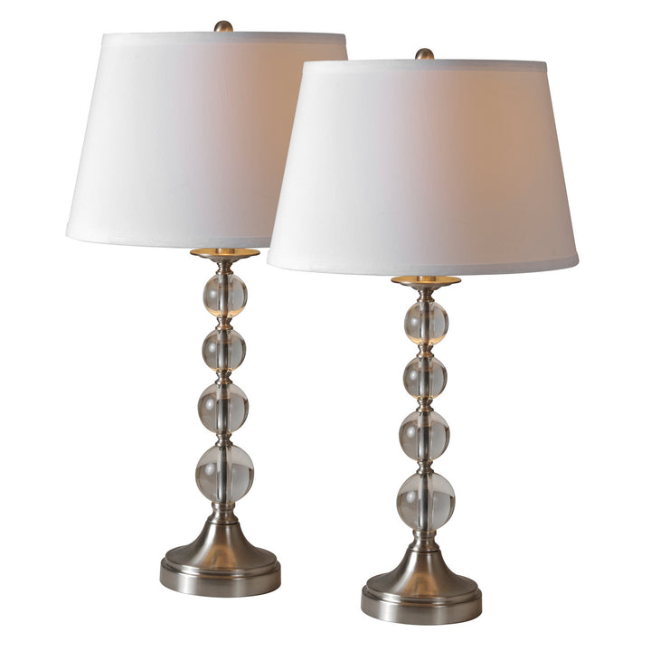 Renwil Lighting JONL012 Venezia Table Lamp Set Lamp Pewter, Nickel, Silver