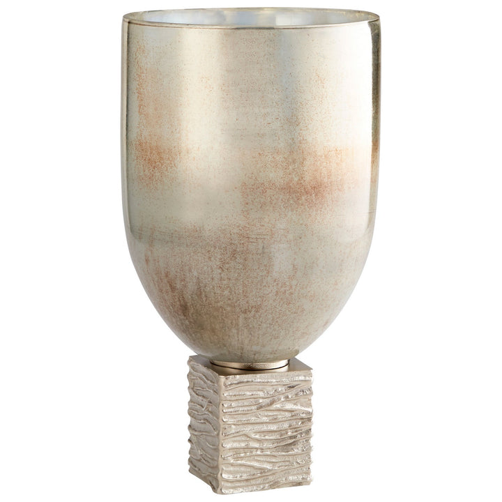 Cyan 09774 Candle Holders - Black And Verdi Garnet Glass