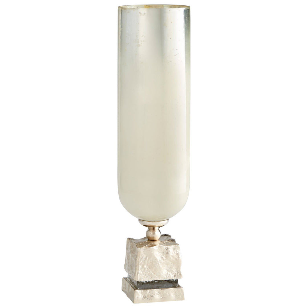 Cyan 09776 Candle Holders - Black And Verdi Garnet Glass