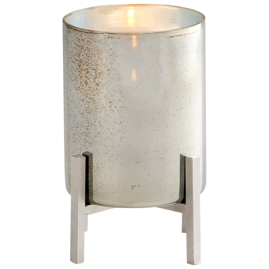 Cyan 09774 Candle Holders - Black And Verdi Garnet Glass