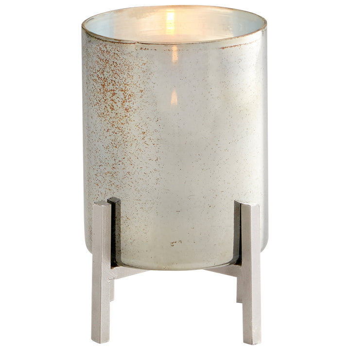 Cyan 09774 Candle Holders - Black And Verdi Garnet Glass