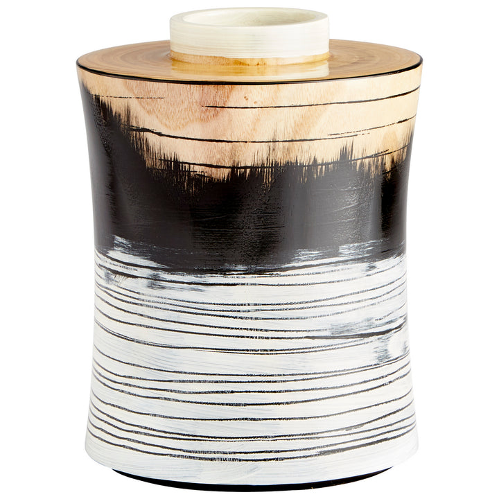 Cyan 09868 Vases & Planters - Black/White/Walnut