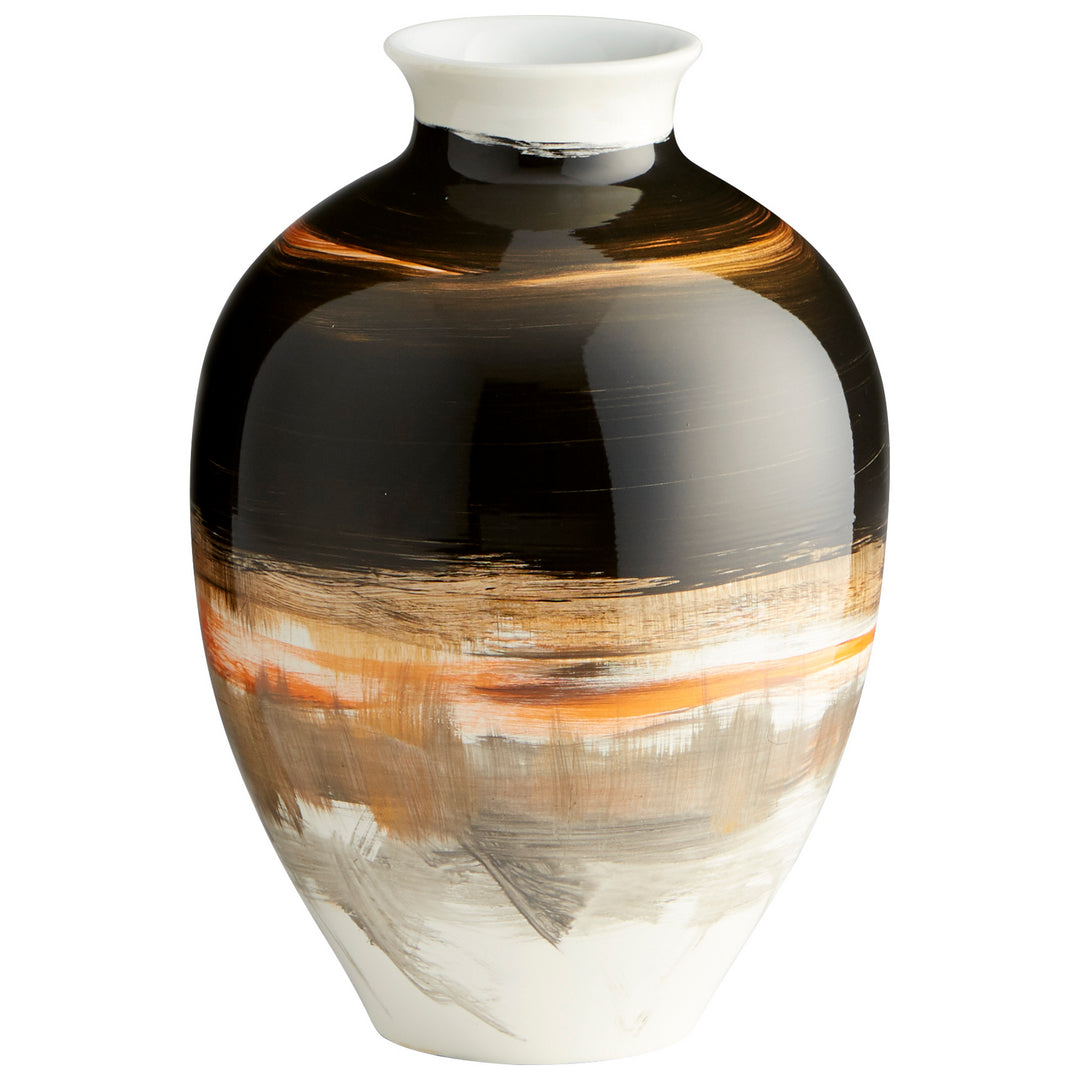 Cyan 09880 Vases & Planters - Black/White/Gold