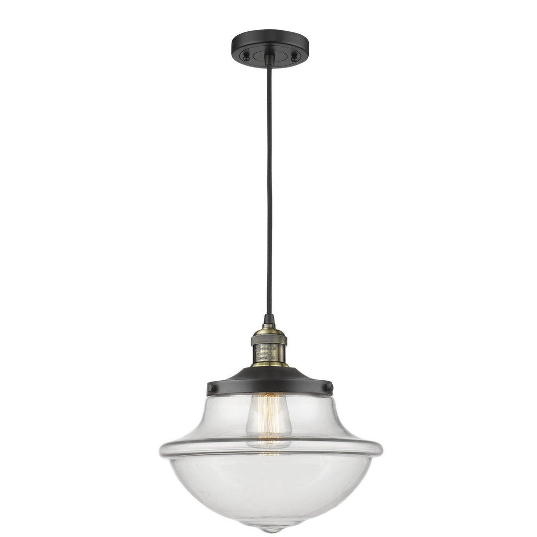 Innovations Oxford School House 201C-BAB-G542CL Pendant Light - Black Antique Brass