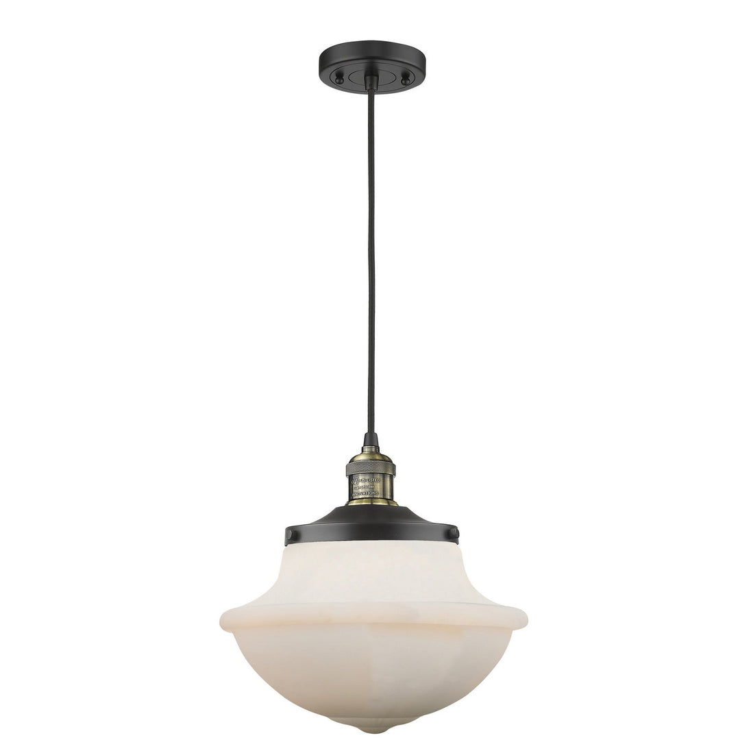 Innovations Oxford School House 201C-BAB-G542W Pendant Light - Black Antique Brass