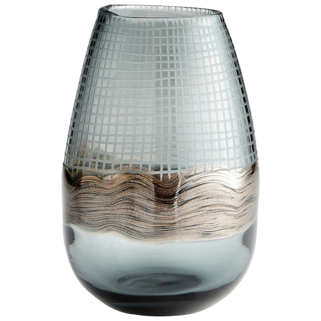 Cyan 09970 Vases & Planters - Clear And Glitter Gold