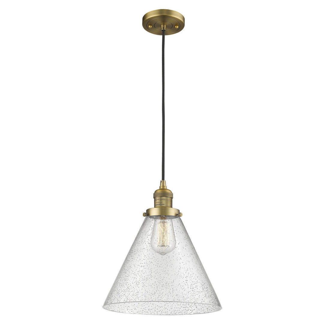 Innovations Franklin Restoration 201C-BB-G44-L Pendant Light - Brushed Brass