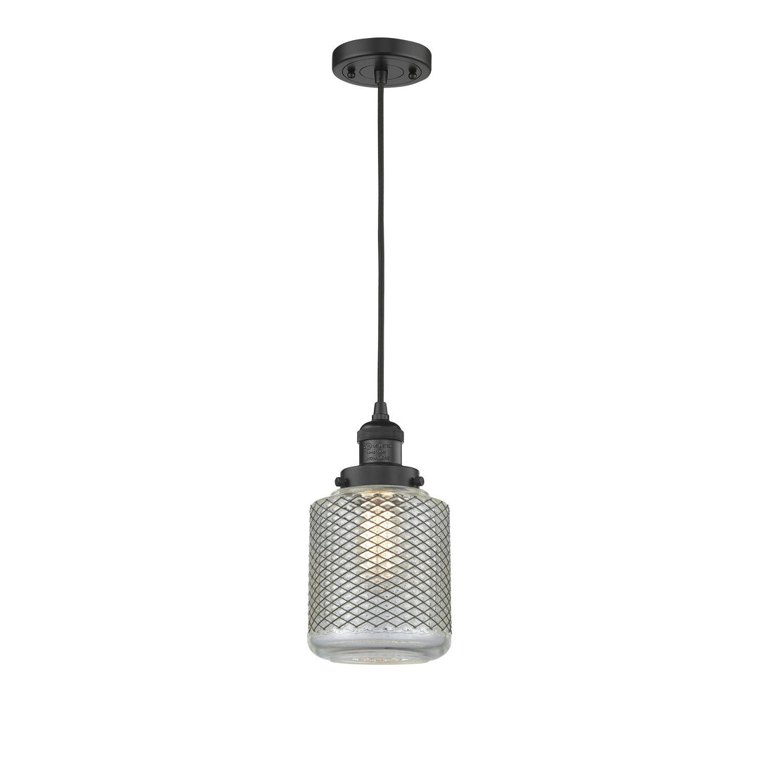 Innovations Franklin Restoration 201C-BK-G262 Pendant Light - Matte Black
