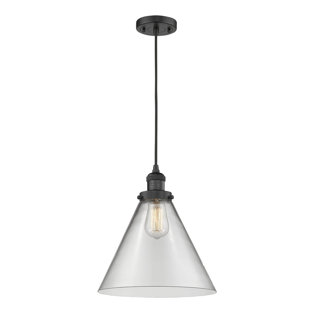 Innovations Franklin Restoration 201C-BK-G42-L Pendant Light - Matte Black